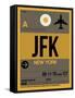 JFK New York Luggage Tag 3-NaxArt-Framed Stretched Canvas