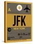 JFK New York Luggage Tag 3-NaxArt-Stretched Canvas
