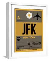 JFK New York Luggage Tag 3-NaxArt-Framed Art Print