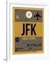 JFK New York Luggage Tag 3-NaxArt-Framed Art Print