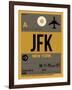 JFK New York Luggage Tag 3-NaxArt-Framed Art Print