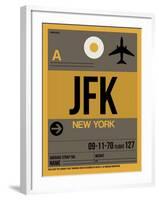 JFK New York Luggage Tag 3-NaxArt-Framed Art Print