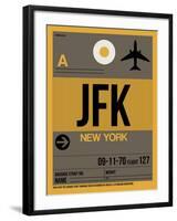 JFK New York Luggage Tag 3-NaxArt-Framed Art Print