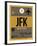 JFK New York Luggage Tag 3-NaxArt-Framed Art Print