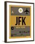 JFK New York Luggage Tag 3-NaxArt-Framed Art Print