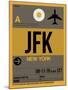 JFK New York Luggage Tag 3-NaxArt-Mounted Art Print