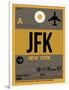 JFK New York Luggage Tag 3-NaxArt-Framed Art Print