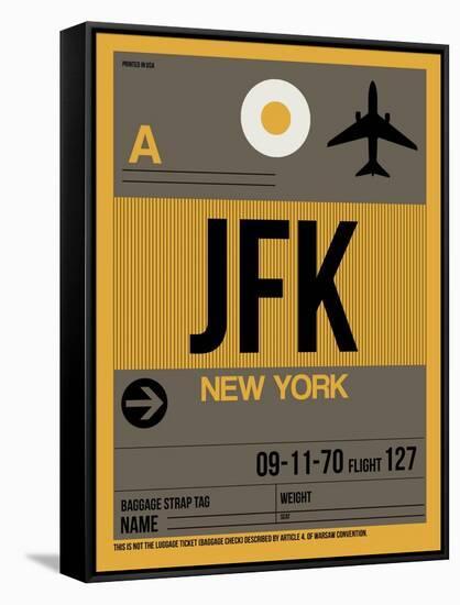 JFK New York Luggage Tag 3-NaxArt-Framed Stretched Canvas