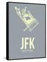 Jfk New York Poster 1-NaxArt-Framed Stretched Canvas