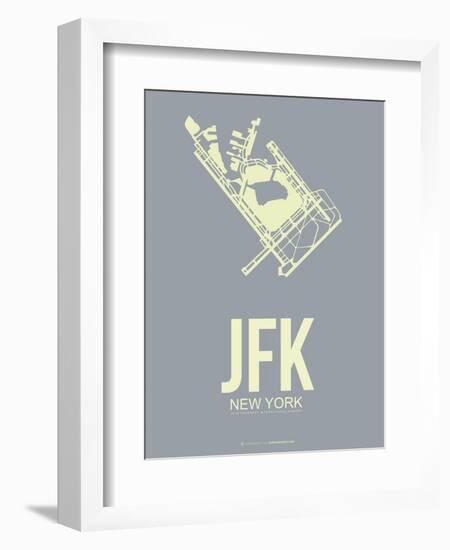 Jfk New York Poster 1-NaxArt-Framed Art Print