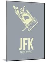 Jfk New York Poster 1-NaxArt-Mounted Art Print