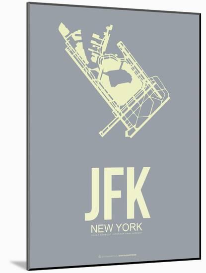 Jfk New York Poster 1-NaxArt-Mounted Art Print