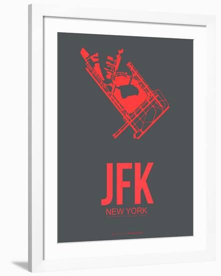 Jfk New York Poster 2-NaxArt-Framed Art Print