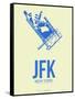 Jfk New York Poster 3-NaxArt-Framed Stretched Canvas