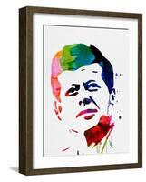 JFK Watercolor-Lora Feldman-Framed Art Print