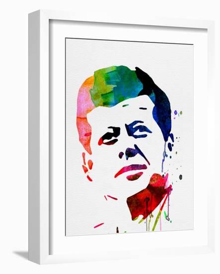 JFK Watercolor-Lora Feldman-Framed Art Print