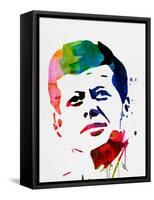 JFK Watercolor-Lora Feldman-Framed Stretched Canvas