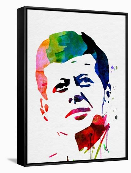 JFK Watercolor-Lora Feldman-Framed Stretched Canvas