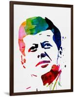 JFK Watercolor-Lora Feldman-Framed Art Print