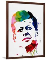 JFK Watercolor-Lora Feldman-Framed Art Print