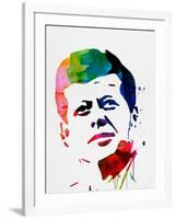 JFK Watercolor-Lora Feldman-Framed Art Print