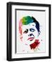 JFK Watercolor-Lora Feldman-Framed Art Print