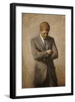 JFK-Aaron Shikler-Framed Art Print