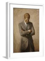 JFK-Aaron Shikler-Framed Art Print