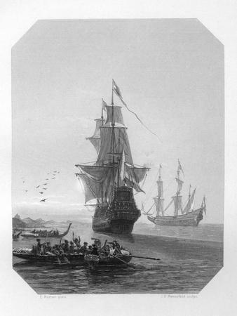 Abel Tasman, 17th Century Dutch Seafarer, Explorer, and Merchant, C1870