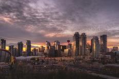 Calgary cityscape with Peace Bridge, Calgary, Alberta, Canada, North America-JIA HE-Photographic Print