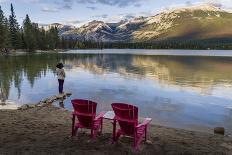 Before sunrise, Vermillion Lake, Banff National Park, UNESCO World Heritage Site, Canadian Rockies,-JIA JIAHE-Stretched Canvas