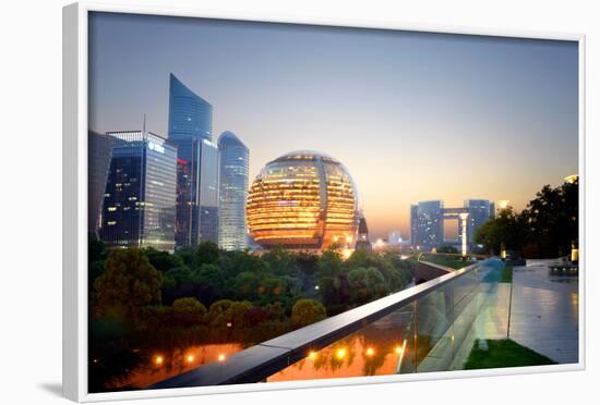 Jianggan District Continues to Fascinate with Modern Skyscrapers and Sphere-Shaped Architecture-Andreas Brandl-Framed Photographic Print