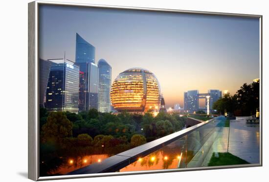 Jianggan District Continues to Fascinate with Modern Skyscrapers and Sphere-Shaped Architecture-Andreas Brandl-Framed Photographic Print