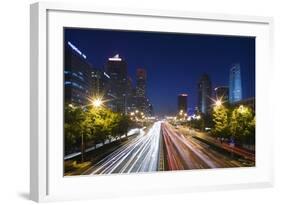 Jianguomenwai Dajie at Dusk.-Jon Hicks-Framed Photographic Print