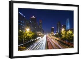 Jianguomenwai Dajie at Dusk.-Jon Hicks-Framed Photographic Print