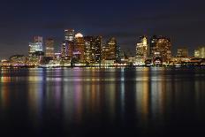 Boston Skyline at Night, Massachusetts, USA-jiawangkun-Photographic Print
