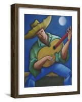 Jibaro Bajo La Luna-Oscar Ortiz-Framed Giclee Print