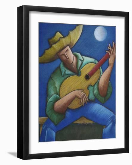 Jibaro Bajo La Luna-Oscar Ortiz-Framed Giclee Print