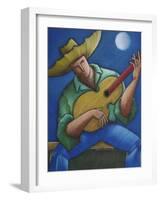 Jibaro Bajo La Luna-Oscar Ortiz-Framed Giclee Print