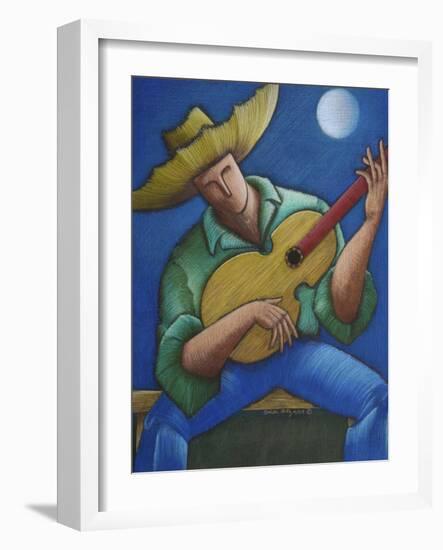 Jibaro Bajo La Luna-Oscar Ortiz-Framed Giclee Print