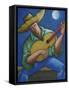 Jibaro Bajo La Luna-Oscar Ortiz-Framed Stretched Canvas