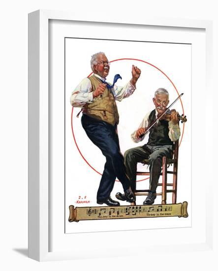 "Jig to a Fiddle,"February 2, 1929-J.F. Kernan-Framed Giclee Print