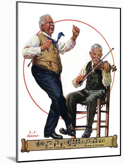 "Jig to a Fiddle,"February 2, 1929-J.F. Kernan-Mounted Giclee Print