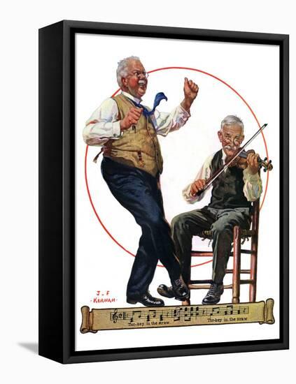 "Jig to a Fiddle,"February 2, 1929-J.F. Kernan-Framed Stretched Canvas