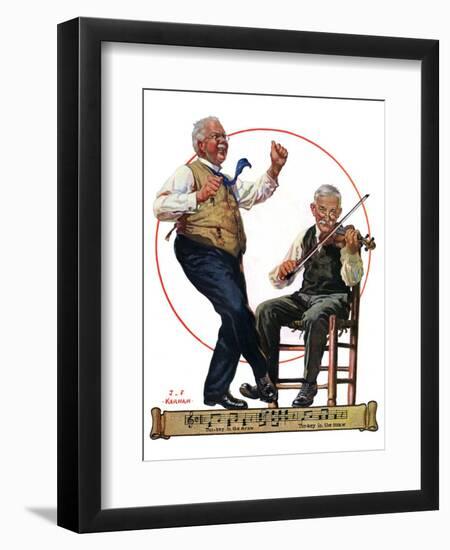 "Jig to a Fiddle,"February 2, 1929-J.F. Kernan-Framed Giclee Print