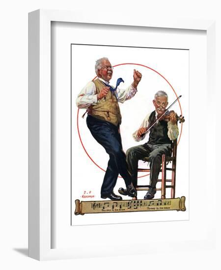 "Jig to a Fiddle,"February 2, 1929-J.F. Kernan-Framed Giclee Print