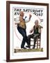 "Jig to a Fiddle," Saturday Evening Post Cover, February 2, 1929-J.F. Kernan-Framed Giclee Print