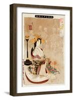 Jigoku Dayu - Courtesan from Hell, Thirty-Six Transformations-Yoshitoshi Tsukioka-Framed Giclee Print