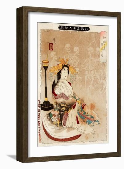 Jigoku Dayu - Courtesan from Hell, Thirty-Six Transformations-Yoshitoshi Tsukioka-Framed Giclee Print