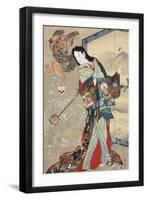 Jigoku Dayu (Hell Courtesan). After 1885-Kawanabe Kyosai-Framed Giclee Print